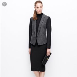 NWT Ann Taylor Felted Wool Colorblock Jacket